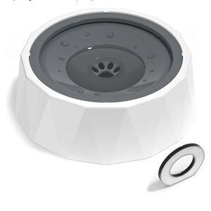 Dog Cat Pet Floating Water Bowl No Drip Slow Water Feeder Dispenser 70oz NIB